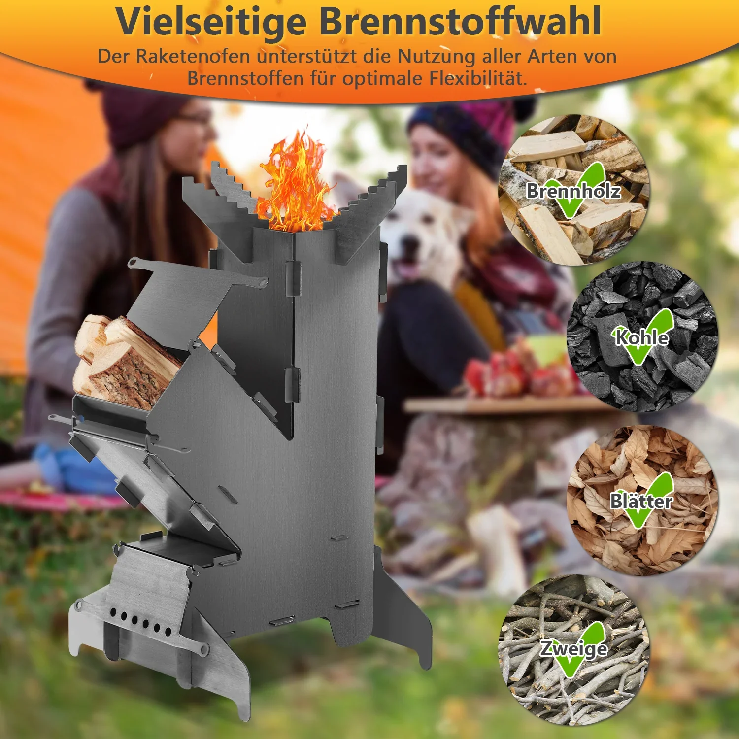 Sonnewelt Raketankachel Fire Gietijzeren Kachel Grillplaat