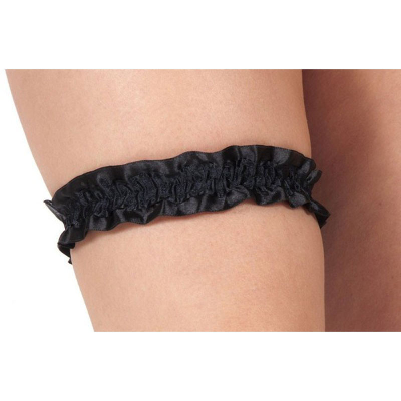 Black Satin Garter 8190
