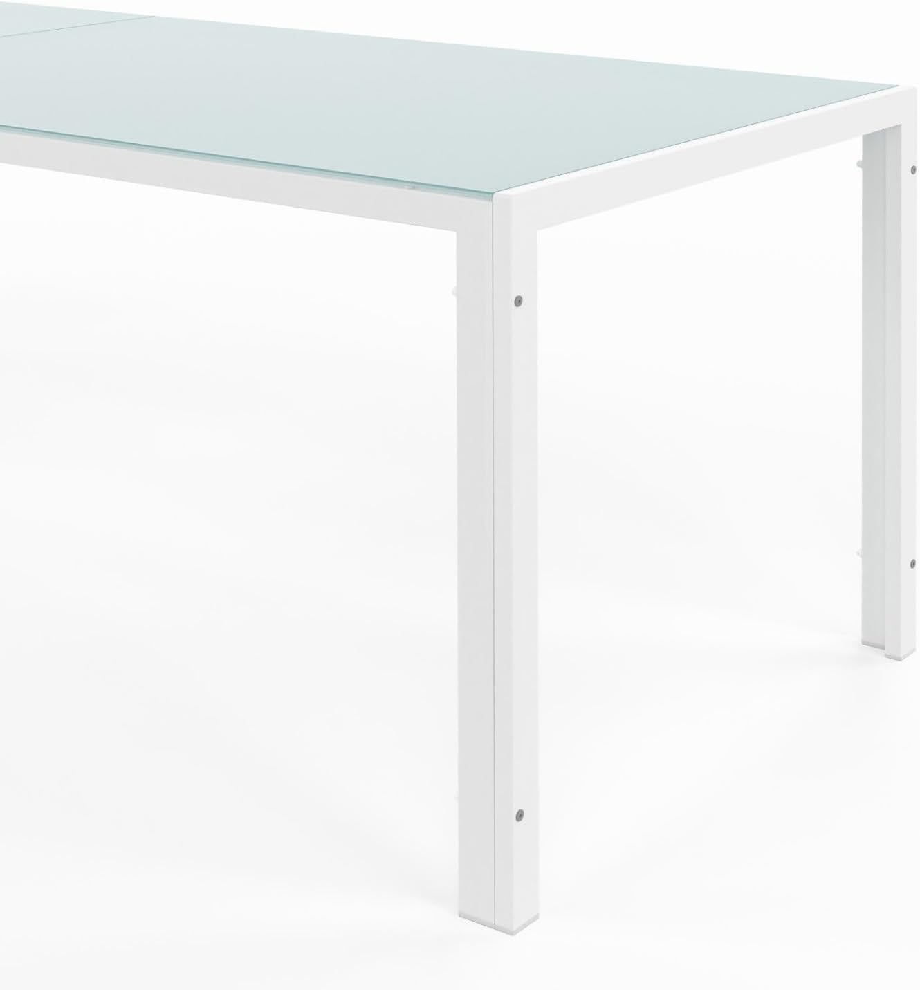 IDMarket - Muebles de Jardín Madrid Mesa 240 CM y 10 sillas apilables Blanco y Beige