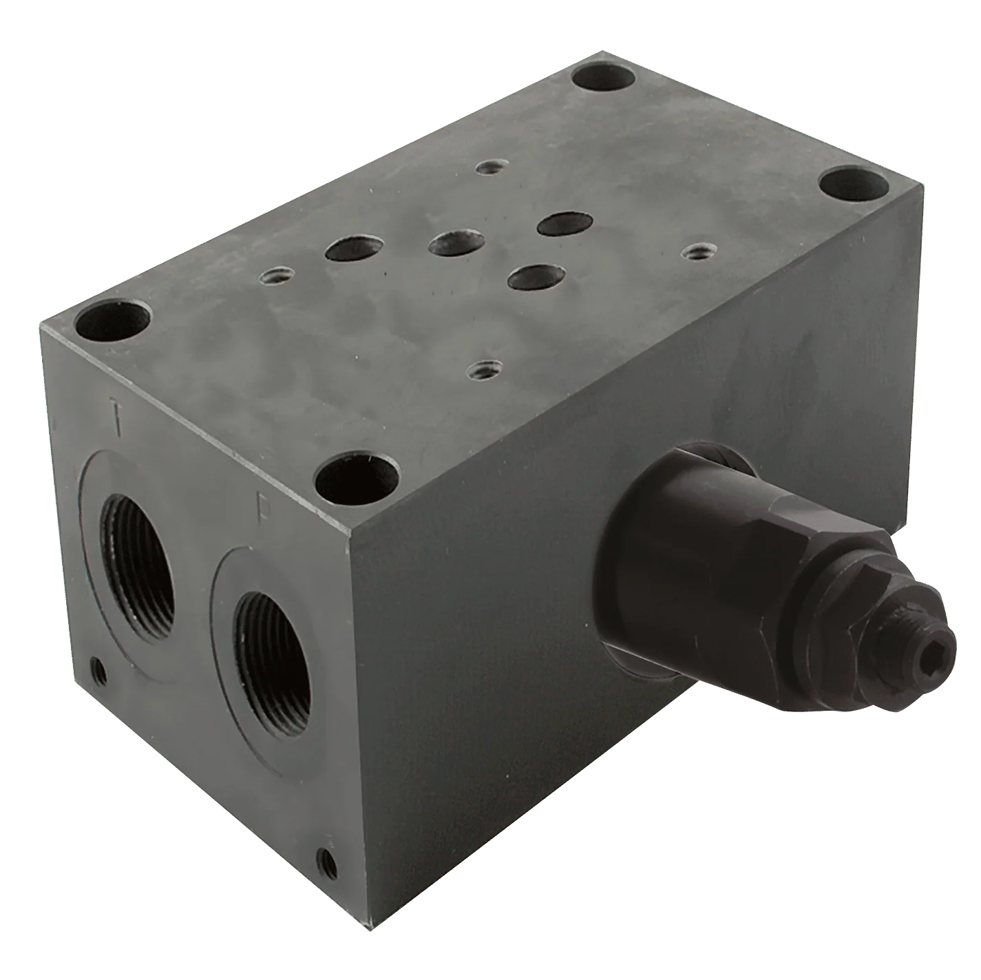 FT Pro - CM5-3G-ADJ CETOP 5 3 Steel Manifold Steel c/w Pressure Relief Valve