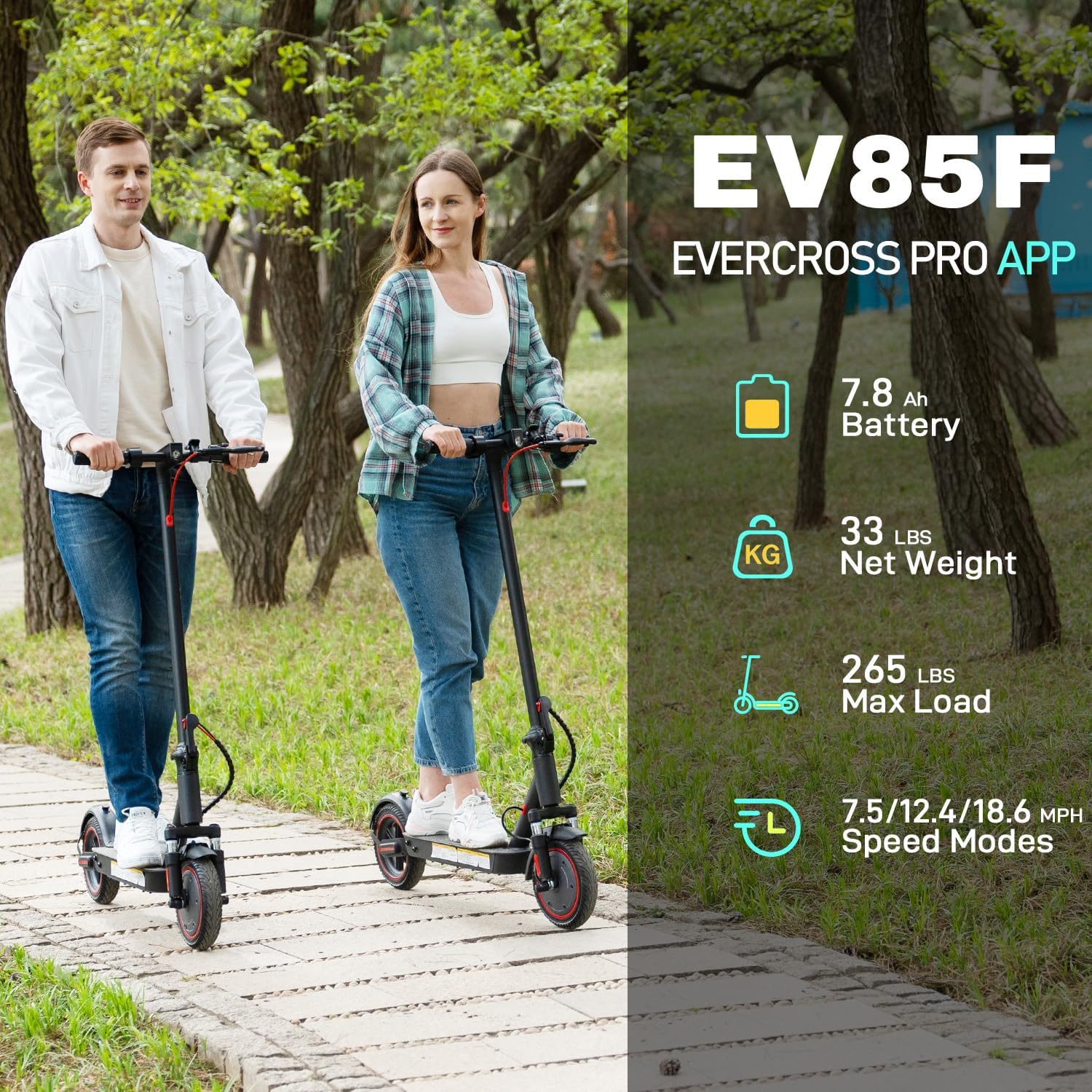 EVERCROSS EV85F E-step �C 350W motor, 25 km/u, 8.5