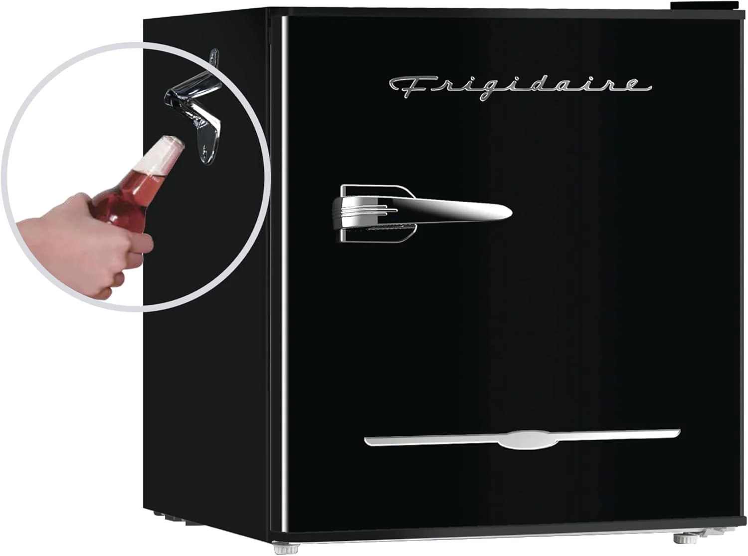Frigidaire EFR176 Retro Compact Fridge with Chiller Mini Refrigerator with Built-in Bottle Opener for Office, Bedroom, Dorm Room or Cabin, 1.6 cu ft 16