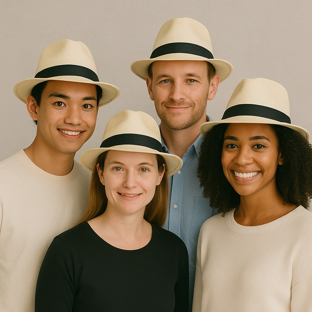 Sun Hats | Tan Fedora Cuban Hats | with Black Band 1328LI 23