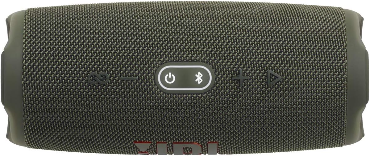 JBL Charge 5 Bluetooth-Lautsprecher in Schwarz – Wasserfeste, portable Boombox mit integrierter Powerbank – Eine Akku-Ladung für bis zu 20 Stunden kabellosen Musikgenuss