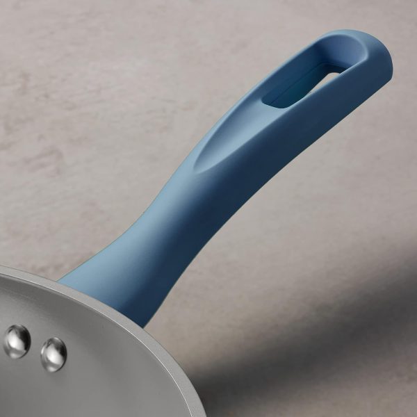 14-Piece Ceramic Cookware Set Blue Nonstick, Induction-Ready, Oven Safe, Dishwasher Safe, Includes Fry Pans, Sauté Pan, Sauce Pans, Dutch Oven, and Wooden Utensils, 80110/035DS