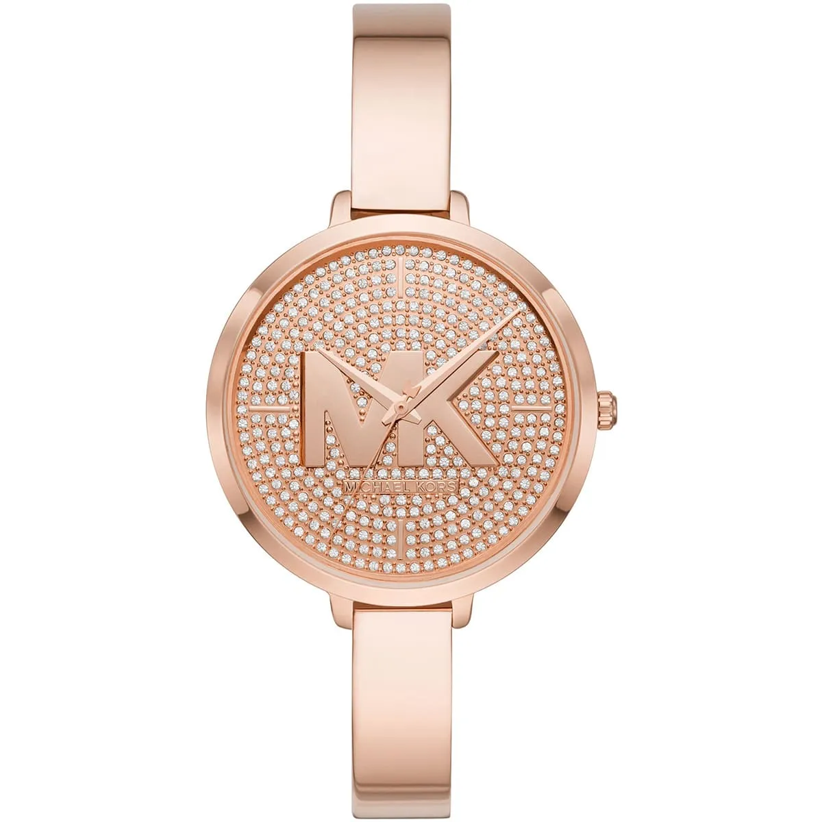 Michael Kors Charley Pavé Rose Gold Half-bangle Women's Watch - MK4433
