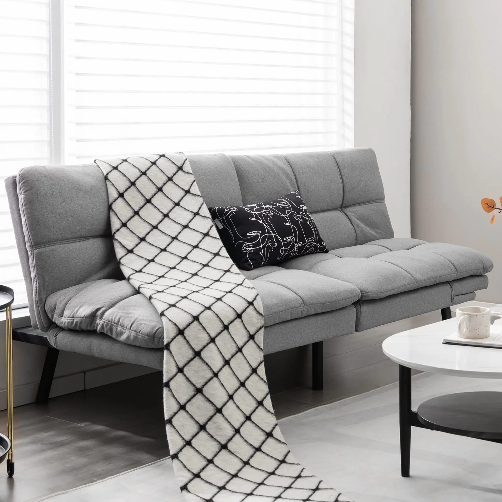 Giantex Convertible Sofa Bed, Memory Foam Futon Couch Bed