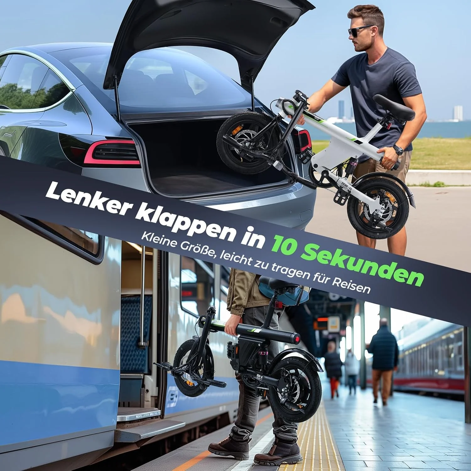 Finbike U1 Klapp-E-Bike 250W – 7-Gang, Pedelec, 14