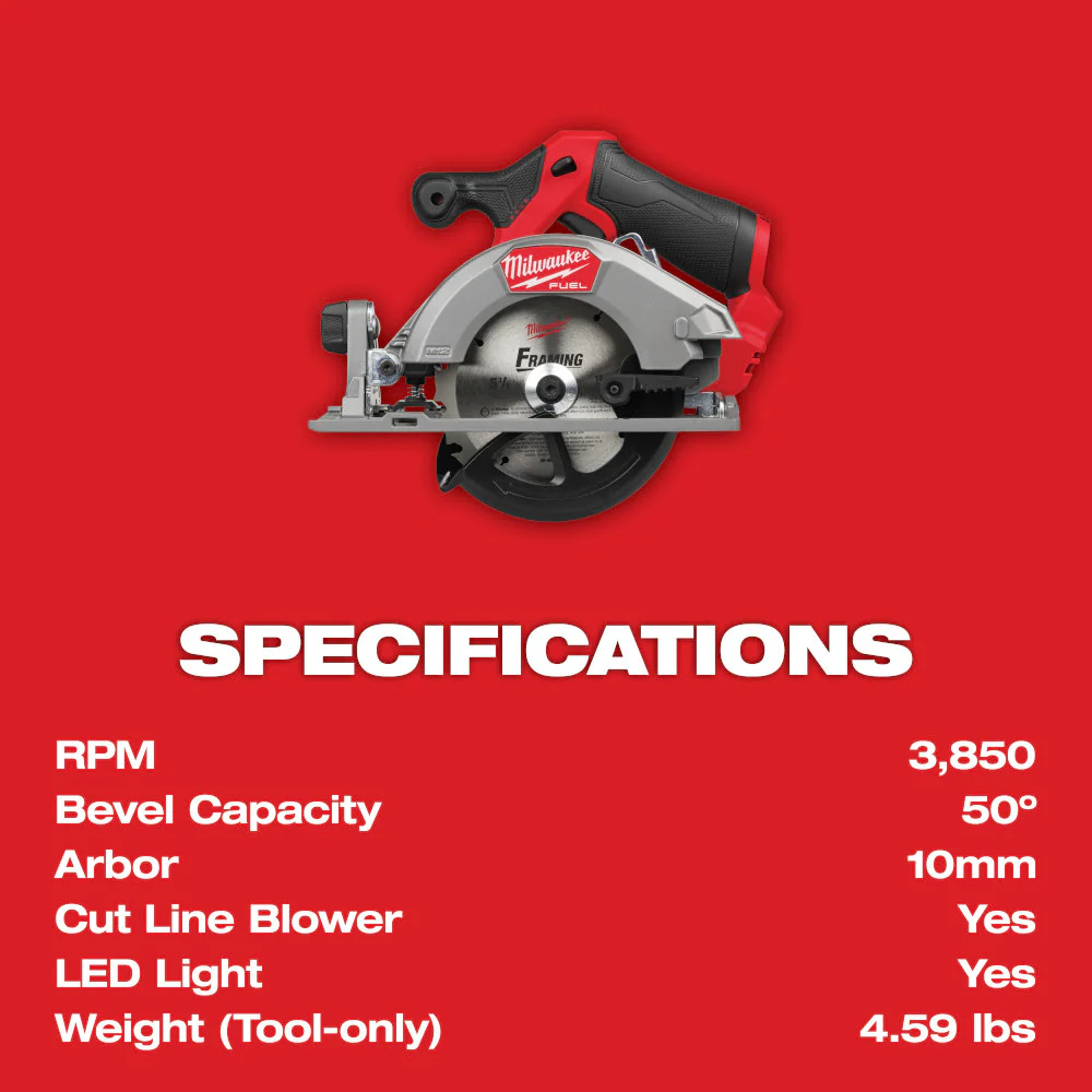 Milwaukee 2521-20 M12 FUEL 5-3/8