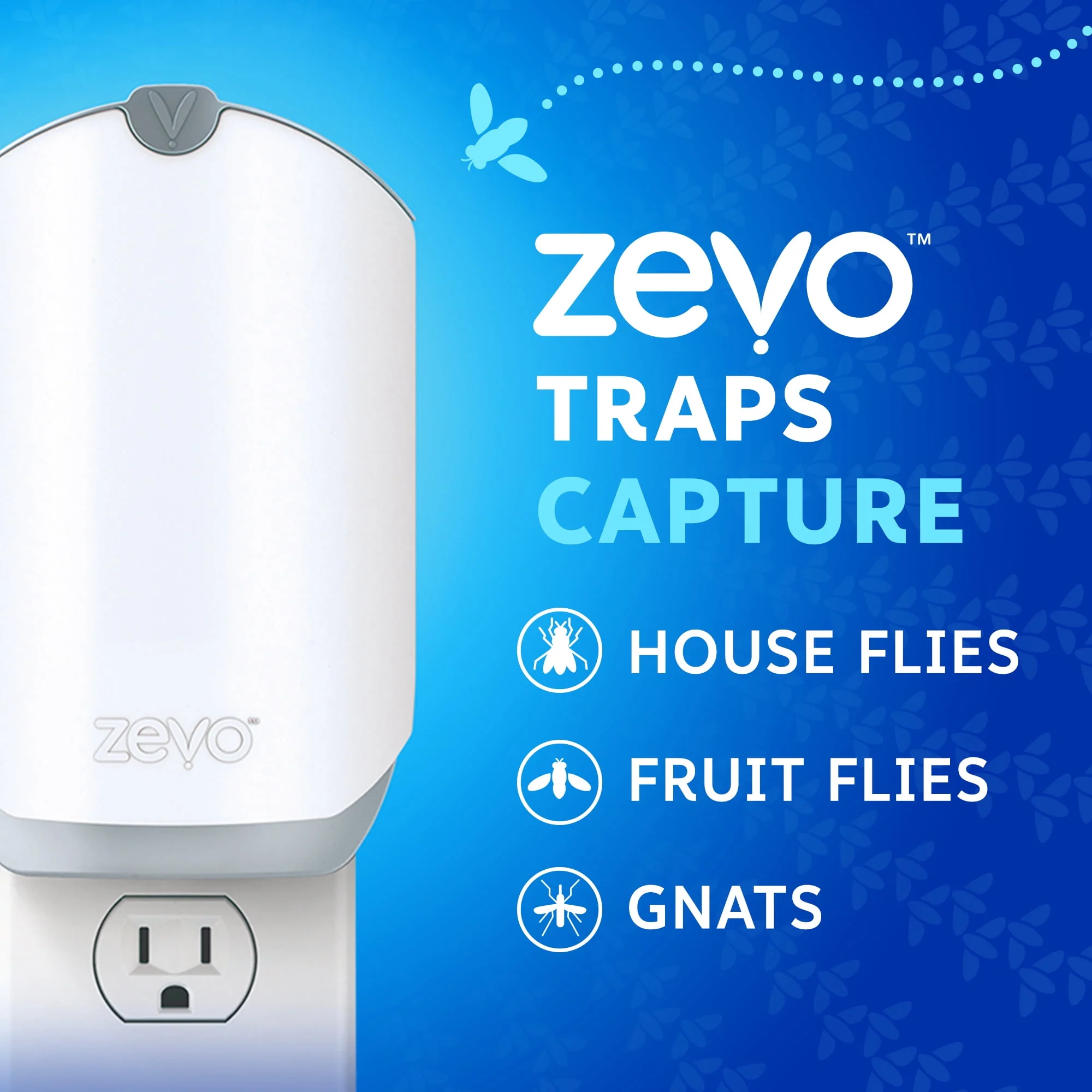 Zevo Flying Insect Trap, Indoor Fly Trap - 2 Devices + 2 Refills (Value Pack)