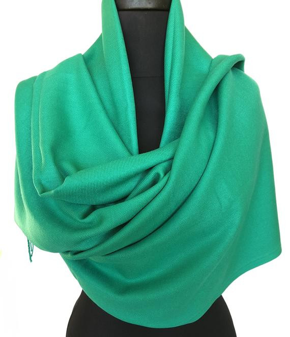 Kelly Green Pashmina Scarf Shawl 100% Fine Wool Mix 20+ Colors  28