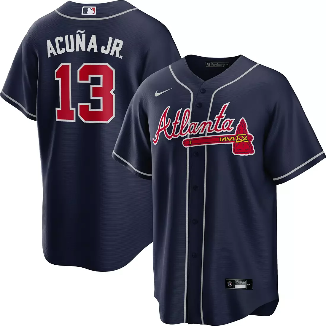 Men's #13 Ronald Acun?a Jr Atlanta Braves Baseball Jersey