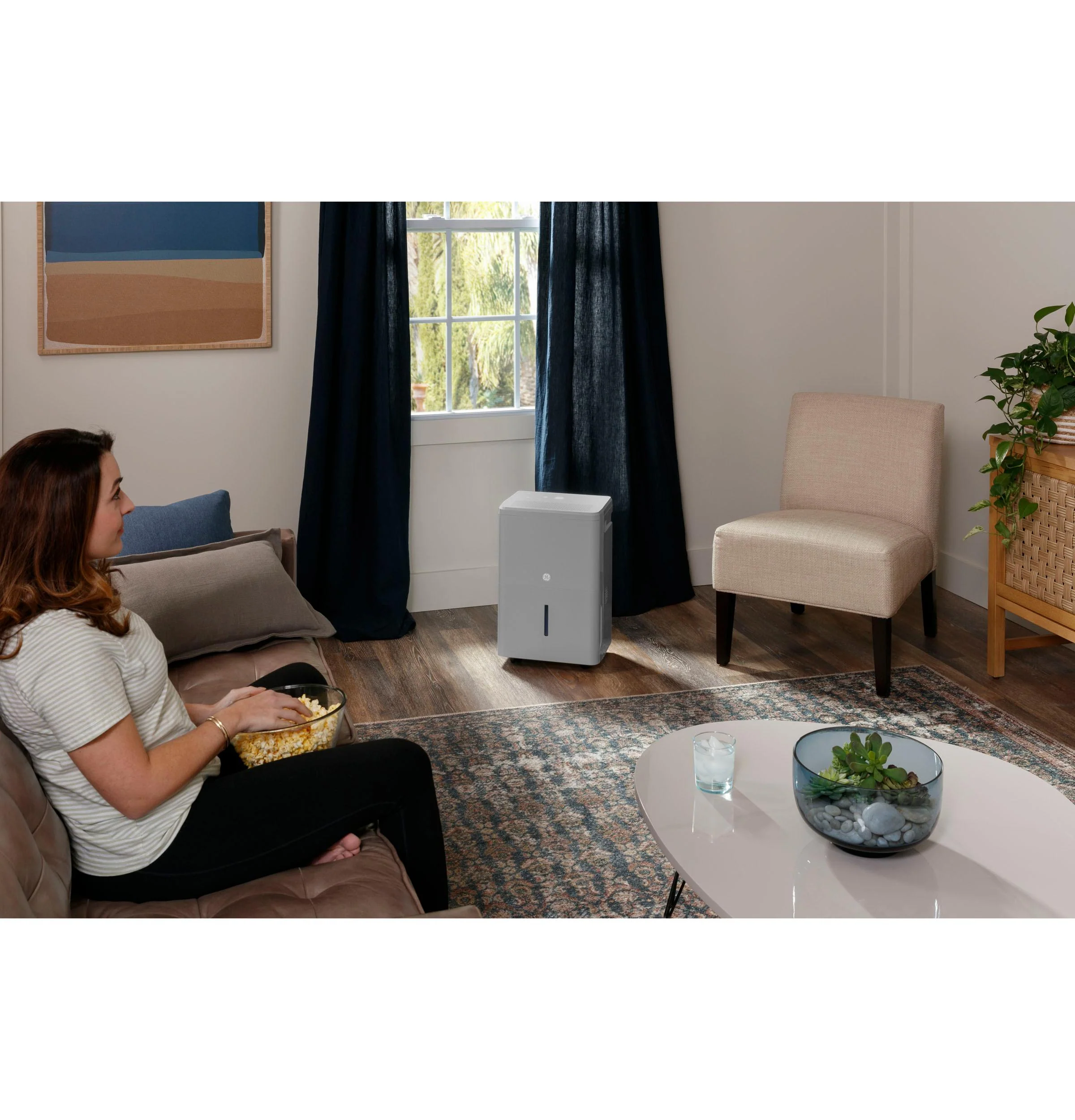 2025 GE Appliances AWHR50LB – Deshumidificador Portátil Inteligente con Smart Dry y Wi-Fi Integrado, Certificado Energy Star®