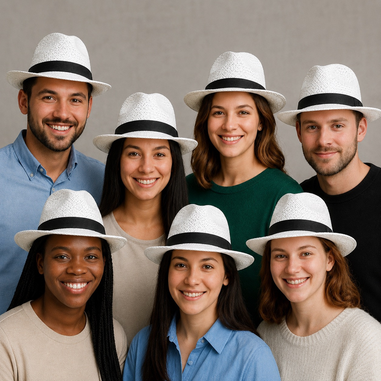 White Gangster Hats |  Cuban Tweed Adult Size 1314