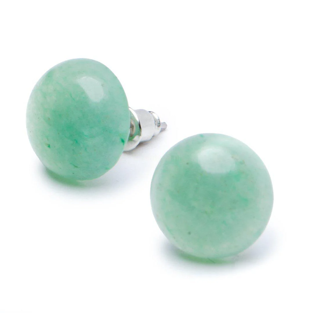 Aventurijn Oorknopjes - Edelsteen Oorbellen - Oorstekers - Rust