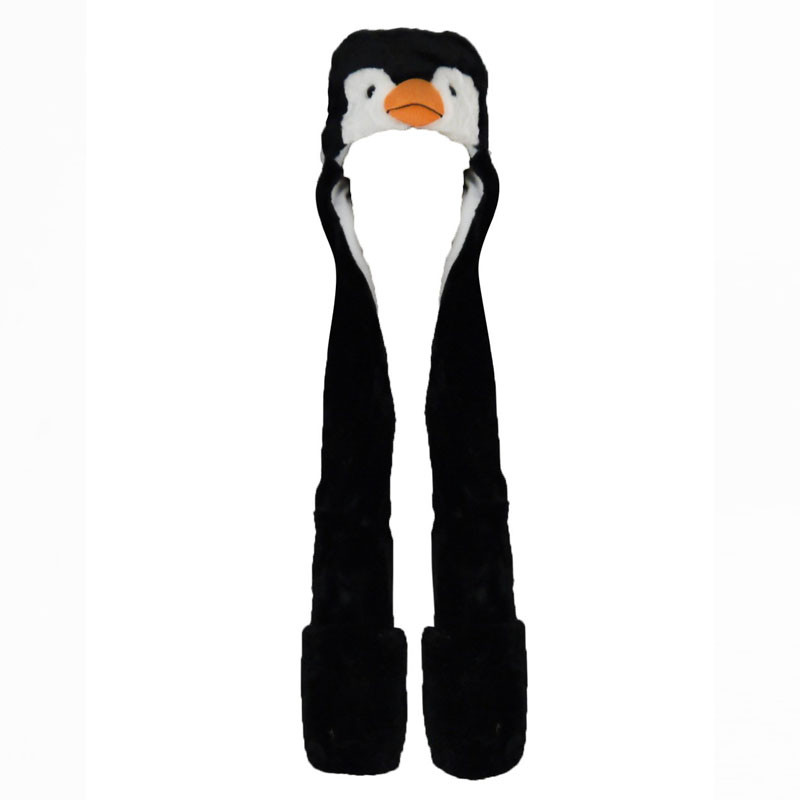 Penguin Hat with Paws/MIttens 5847