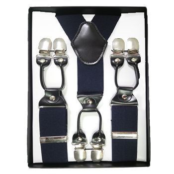 Navy Blue Industrial Suspenders | 2 INCH Adjustable up to 80