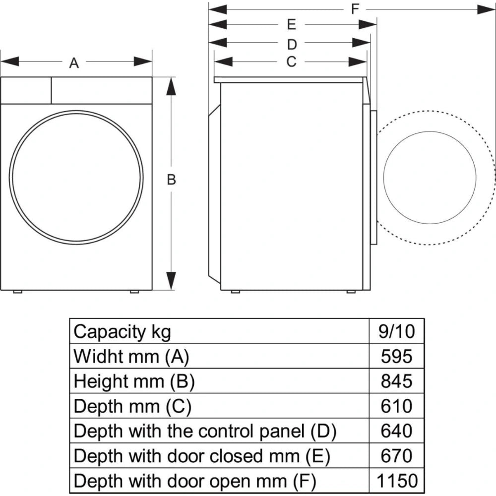 Hisense 10kg Heat Pump Tumble Dryer with Wifi - Black | DH5S102BB