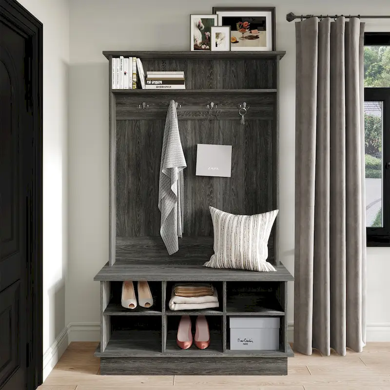 CraftPorch Contemporary Hall Tree with Storage Solutions