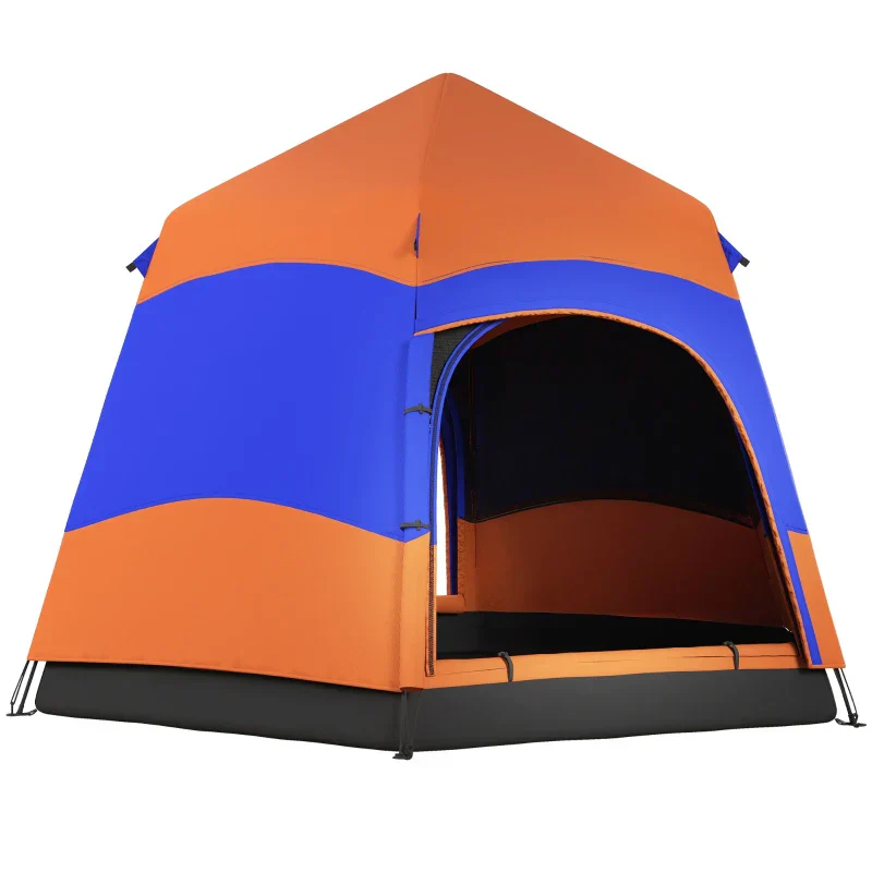 Outsunny Kampeertent Quick-Up 4-6 Personen dubbelwandig Outdoor