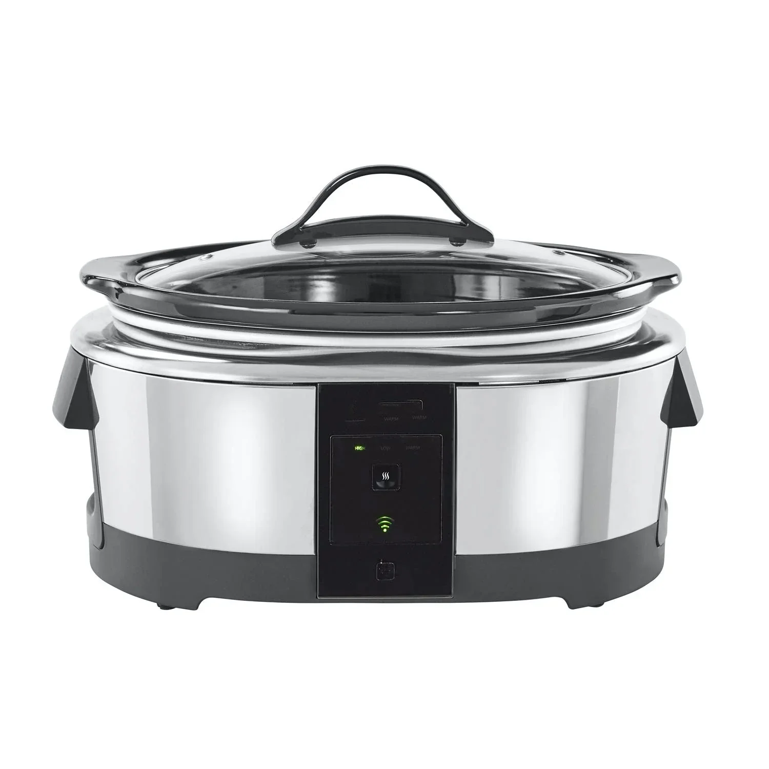 2025 Olla de Cocción Lenta Programable de 6 Cuartos y Calentador de Alimentos Compatible con Alexa, Acero Inoxidable (2139005)