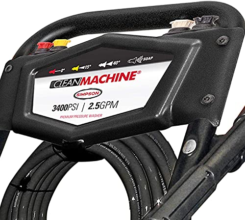 SIMPSON 3400 PSI Gas Pressure Washer with CRX Engine, 25-ft Hose, 4 Nozzles & Steel Wand