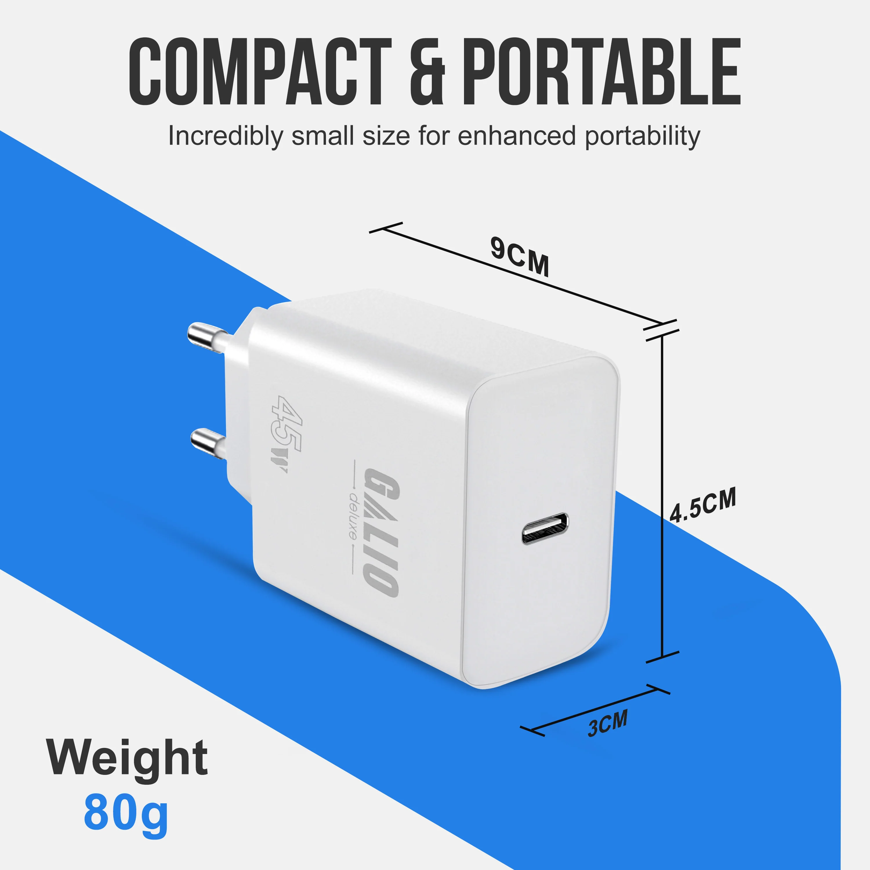 45W USB-C Schnellladegerät mit Kabel �?Netzteil, Ladegerät & Ladeadapter für iPhone, Samsung, Xiaomi & Huawei