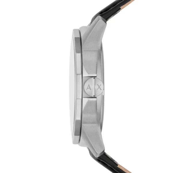 Armani Exchange Banks Black Leather Men's Watch - AX1735