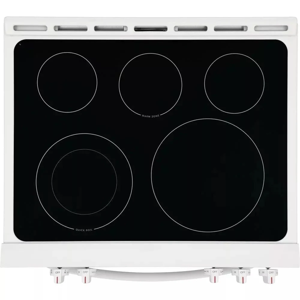 2025 Horno Eléctrico de 30 in. y 5.0 cu. ft. – Blanco con Vidrio Negro NVS
