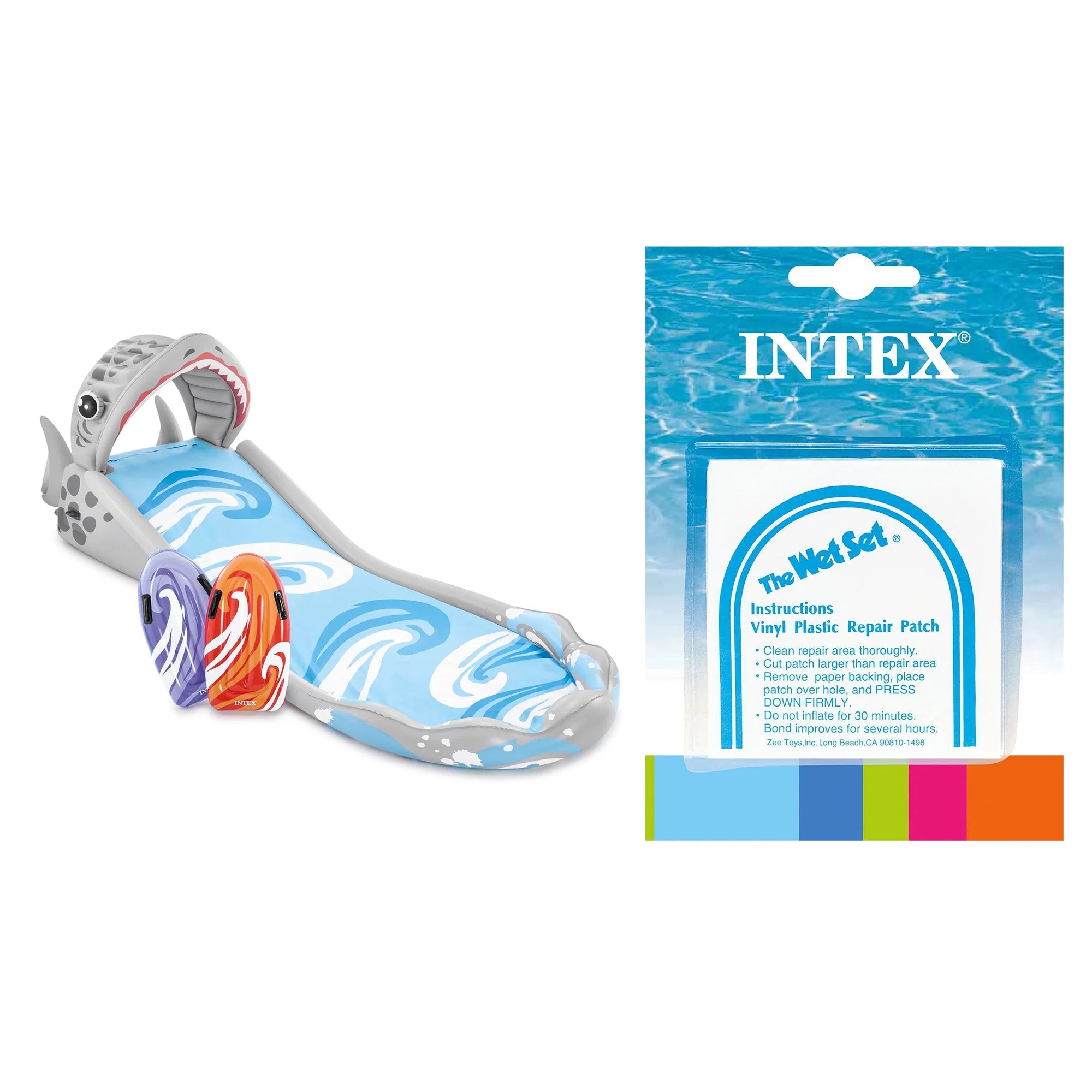 2025 Kit de reparación de 6 parches para tobogán acuático inflable Intex Surf ‘N Slide y Wet Set