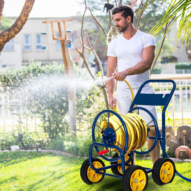 Garden Hose Reel Cart Holds 330 FT of 3/4