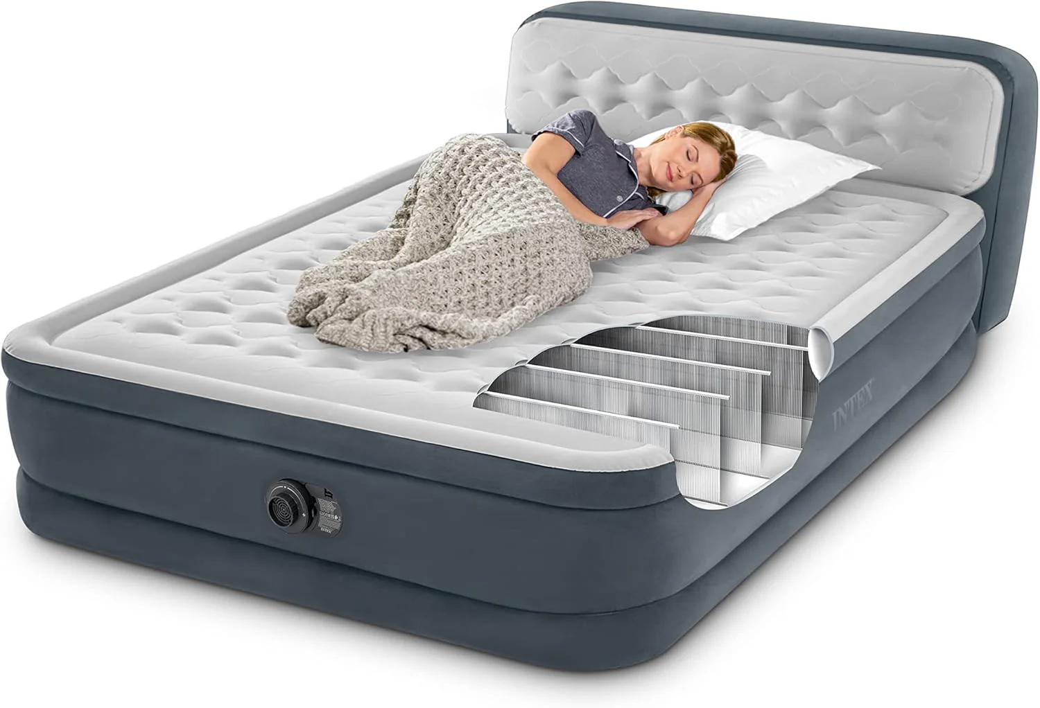 Intex 64428Np – Colchón Inflable Ultra Plush para 2 Personas con Fiber-Tech