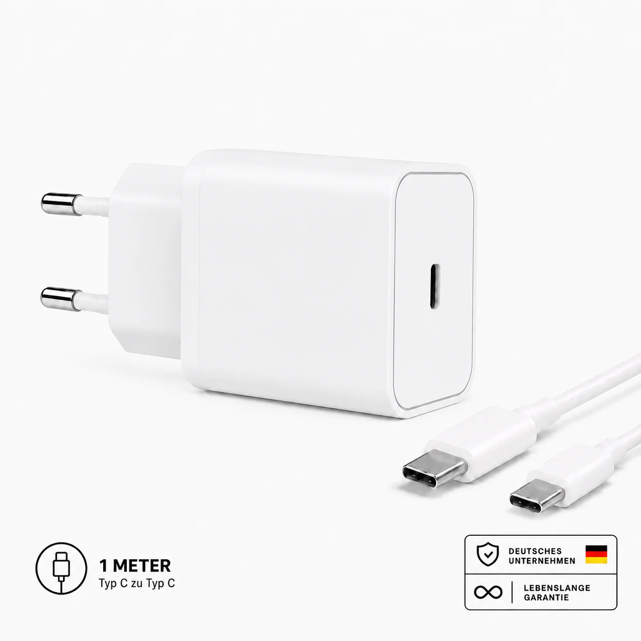 45W USB-C Schnellladegerät mit Kabel �?Netzteil, Ladegerät & Ladeadapter für iPhone, Samsung, Xiaomi & Huawei