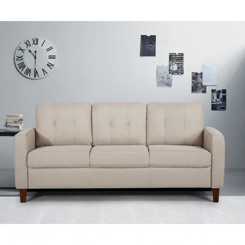 Rossetti Mid-Century Tufted Fabric Sofa