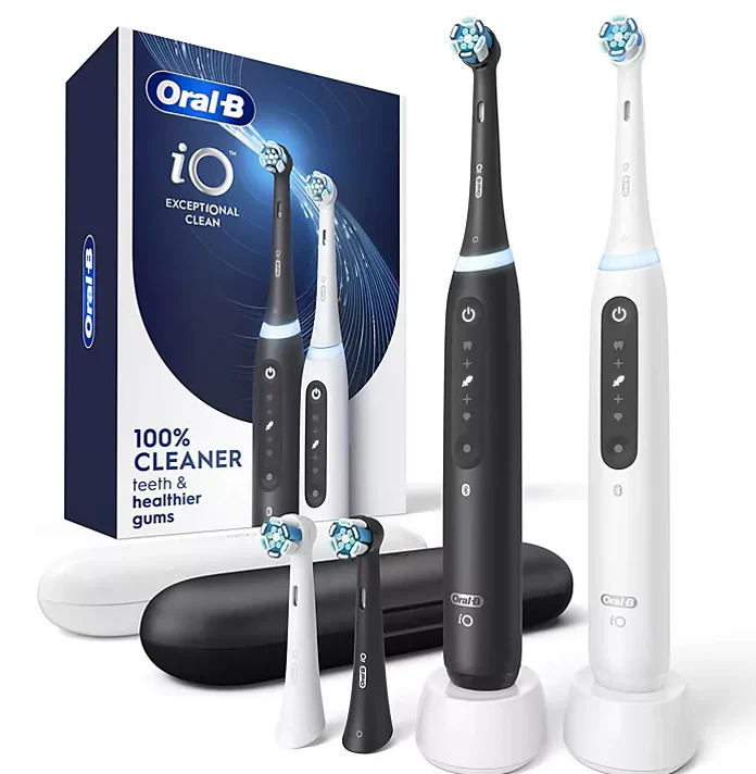 2025 Oral-B iO Series 5 Cepillo de Dientes Eléctrico Recargable – Pack Doble
