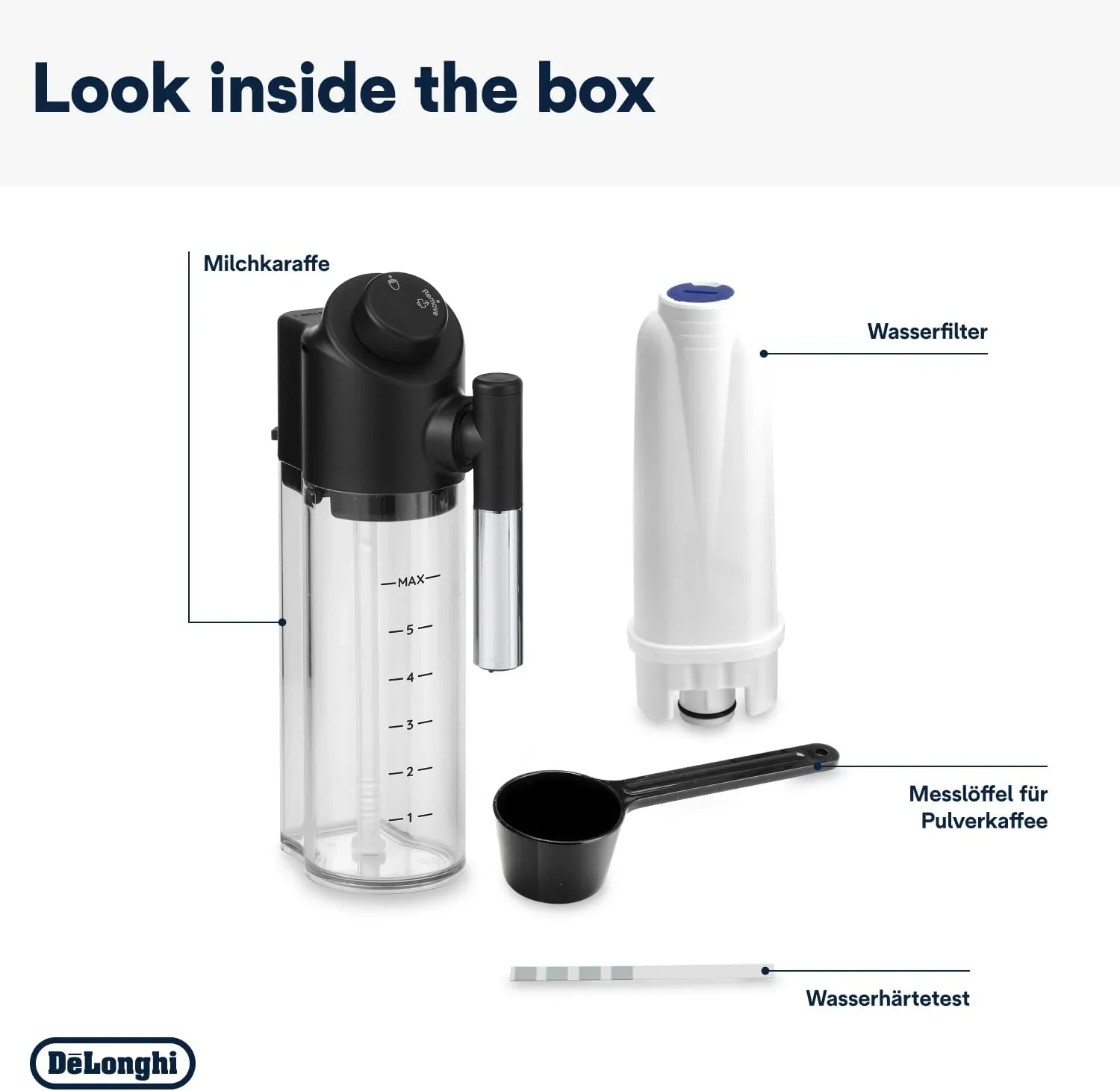 De'Longhi Magnifica Evo ECAM 292.81.B Kaffeevollautomat mit LatteCrema Milchsystem, 7 Direktwahltasten für Cappuccino, Espresso und weitere Kaffeespezialitten, 2-Tassen-Funktion, Schwarz
