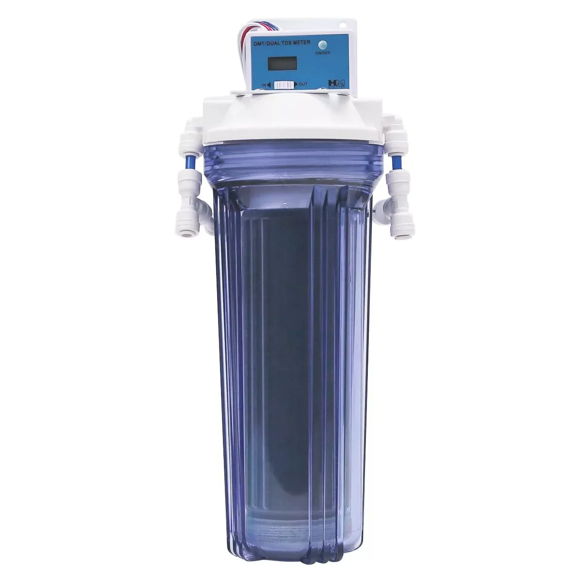 Single DI Canister with DM-1 Dual TDS Meter