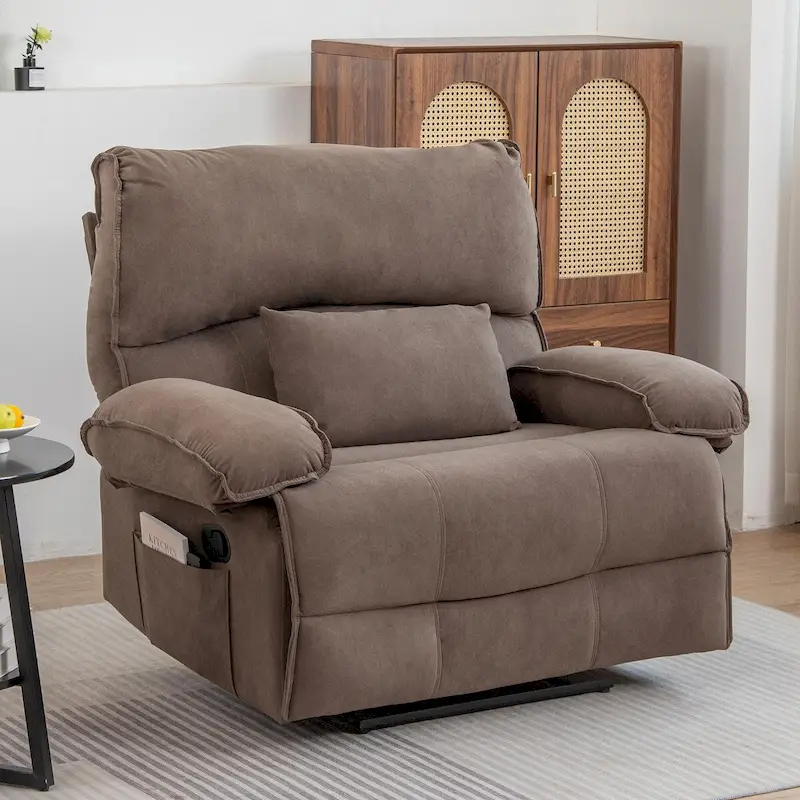 Spacious Manual Recliner Sofa Chair for Living Room