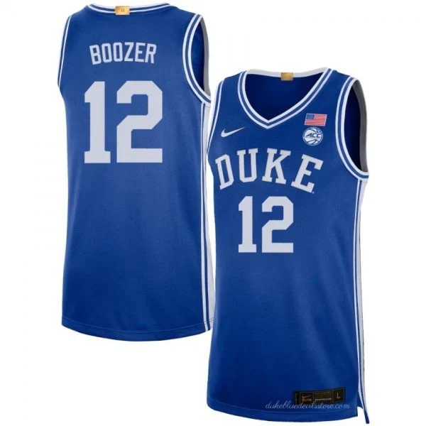 Men's #12 Cameron Boozer Duke Blue Devils College Basketball Jersey