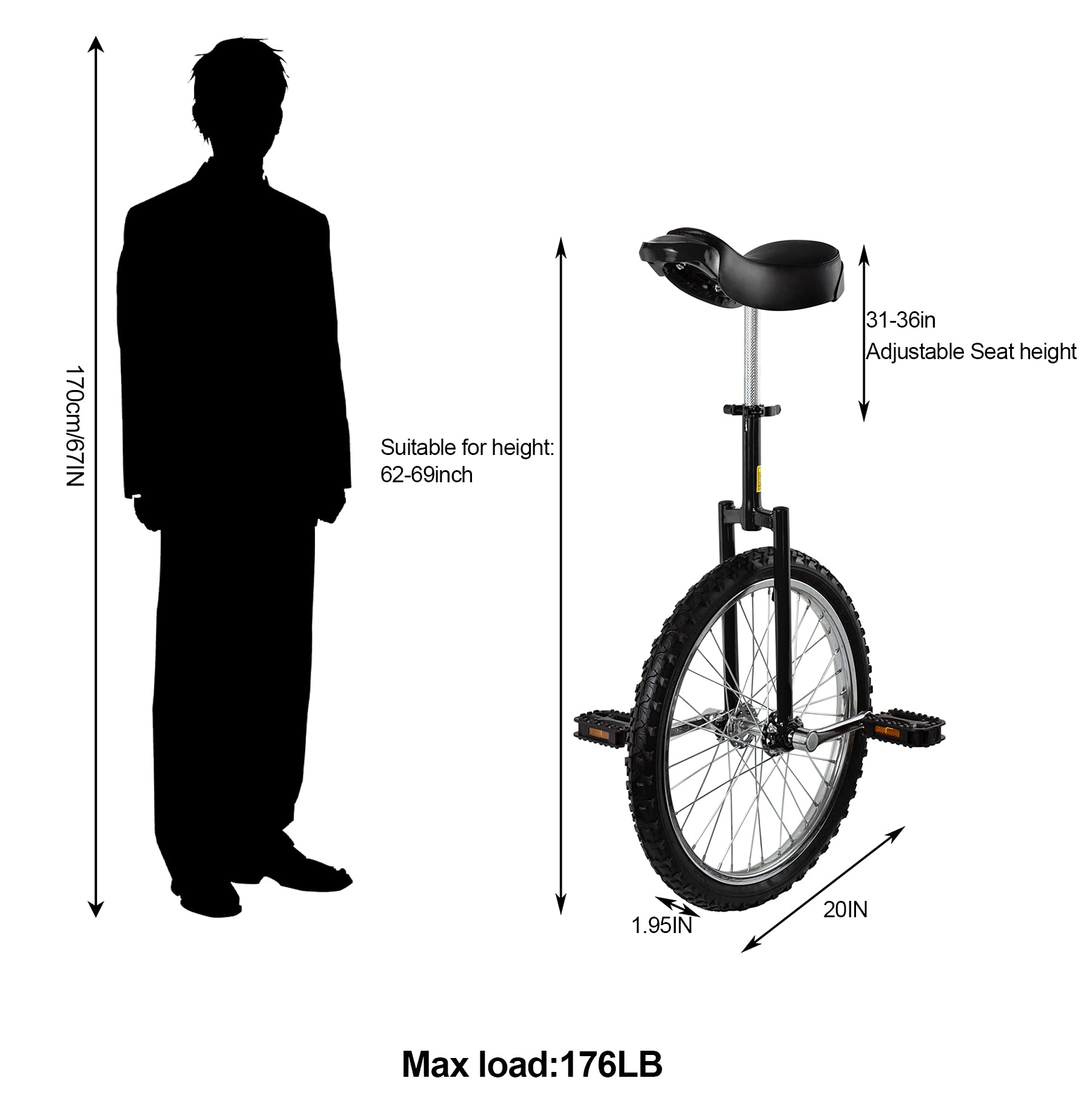 LITHER Unicycle Unicycles BikeTires Mountain