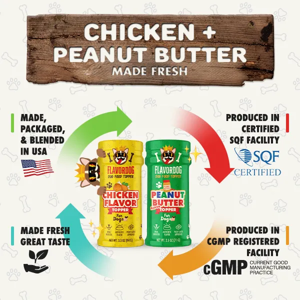 Chicken & Peanut Dog Food Topper Combo