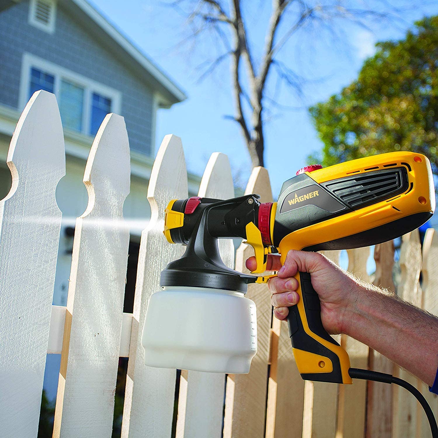 Wagner Spraytech FLEXiO 590 Handheld HVLP Paint Sprayer with Two Nozzles and Adjustable Flow