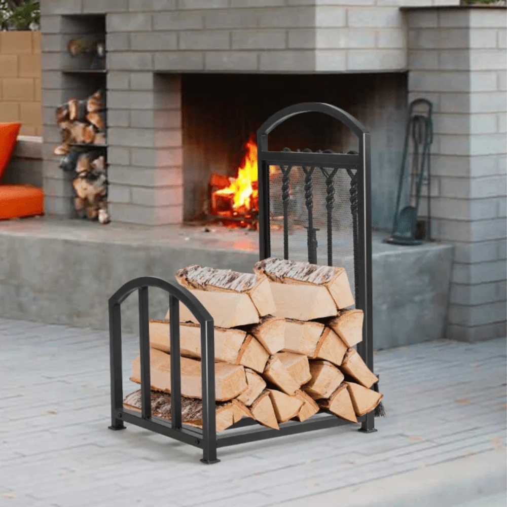 Soporte de leña premium resistente de 69,85 cm