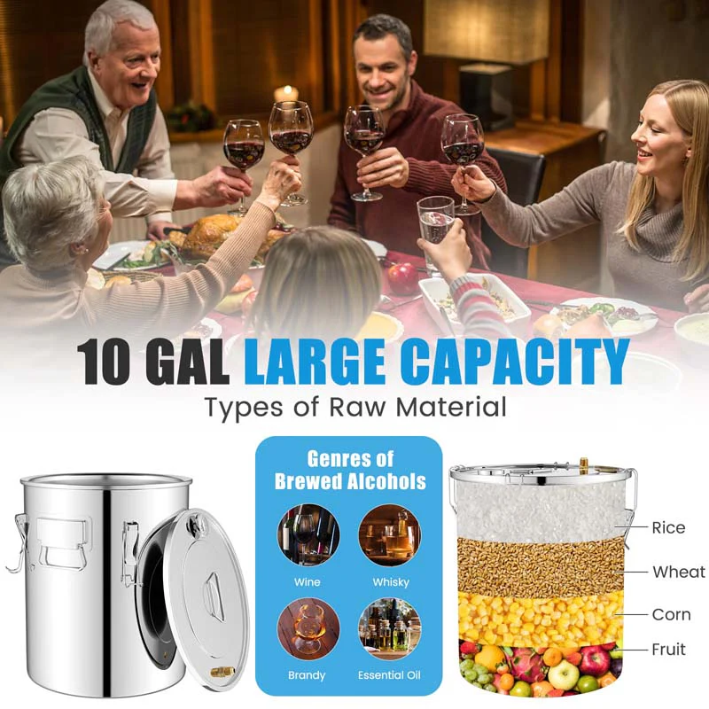 Eletriclife 5 Gal/10 Gal 40L Water Alcohol Distiller