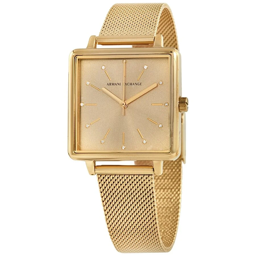 Armani Exchange Lola Quartz Gold Dial Ladies Watch AX5801