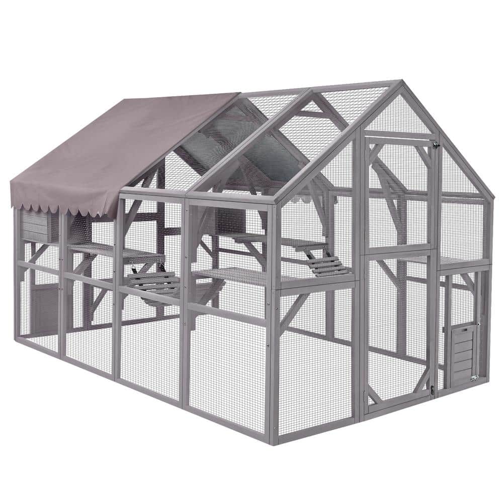 aivituvin Outdoor Cat Run : Large Cat Enclosure