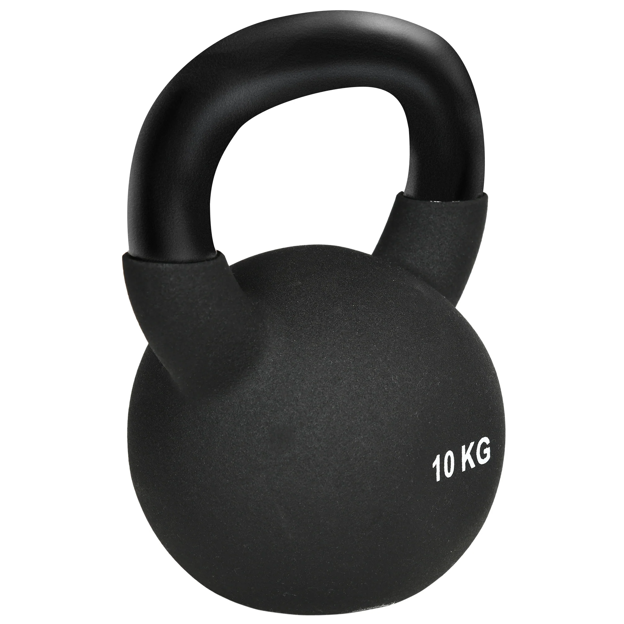 HOMCOM Kugelhantel Kettlebell zweihändig nutzbar bodenschonend
