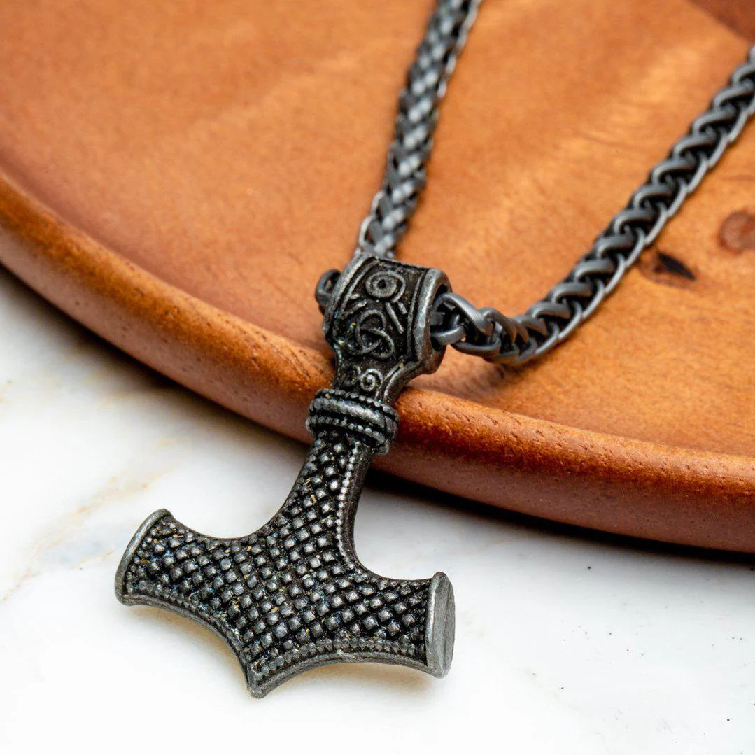 Viking Ketting RVS - Mjölnir Hanger- Hamer Thor - Kracht