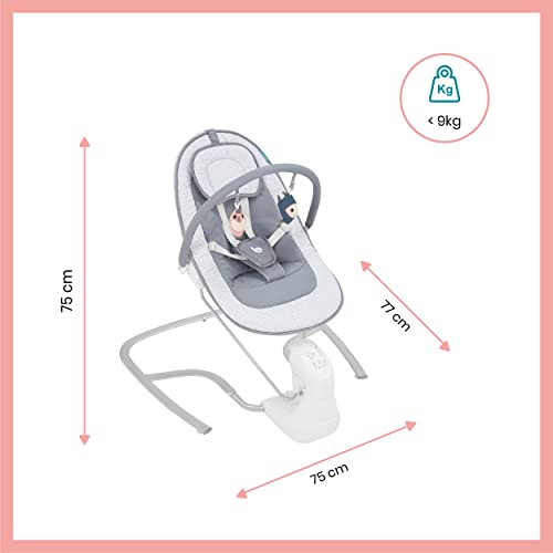 Babymoov Swoon Light Altalena elettrica Multifunzione, Legno, Grey, 1 unità (Confezione da 1) : Prima infanzia