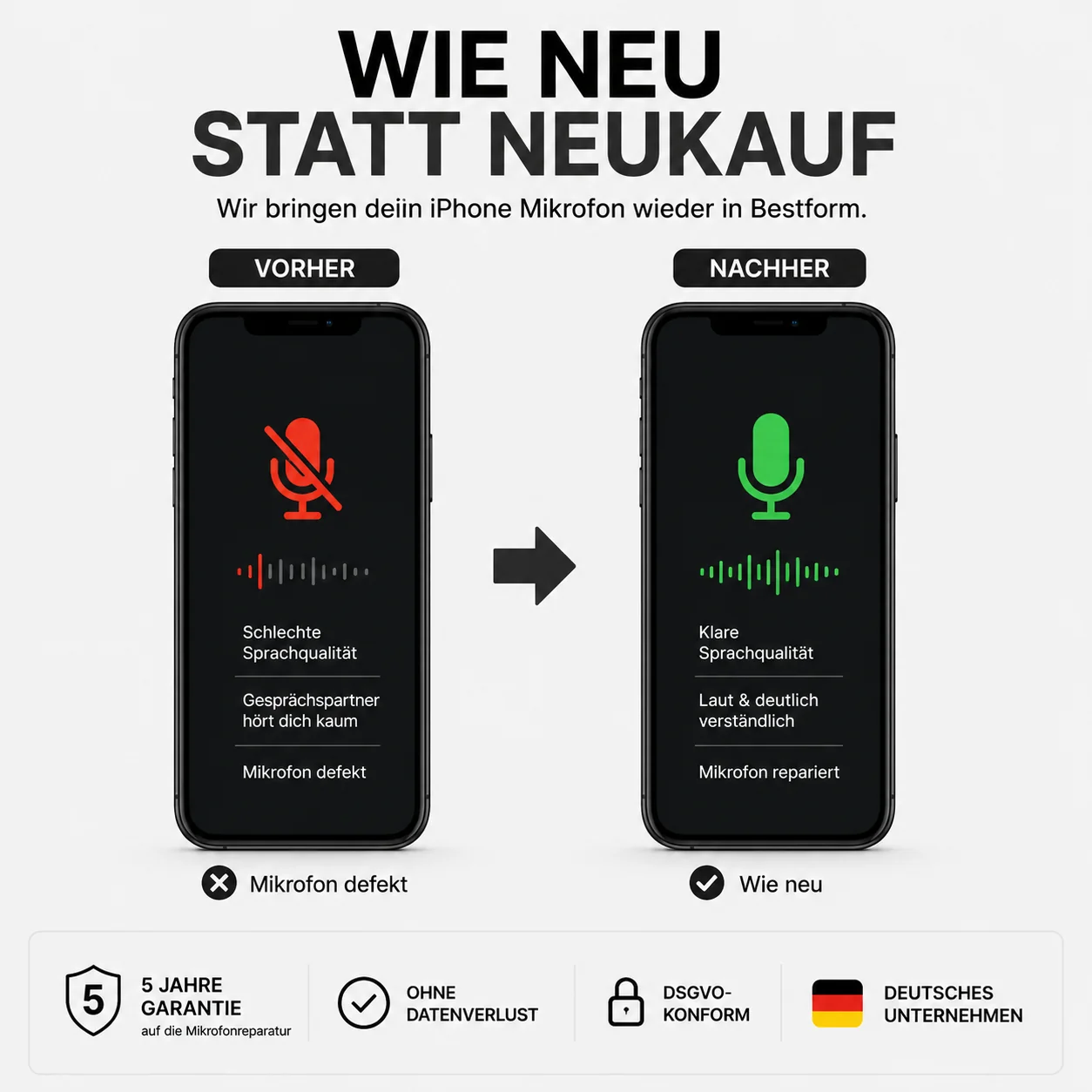 iPhone Mikrofon Reparatur